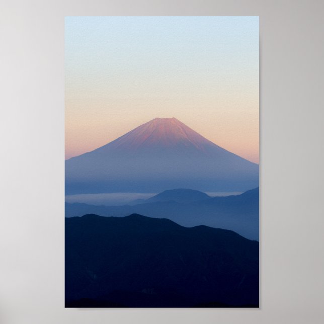 Beautiful view Mt. Fuji, Japan, Sunrise Poster (Front)