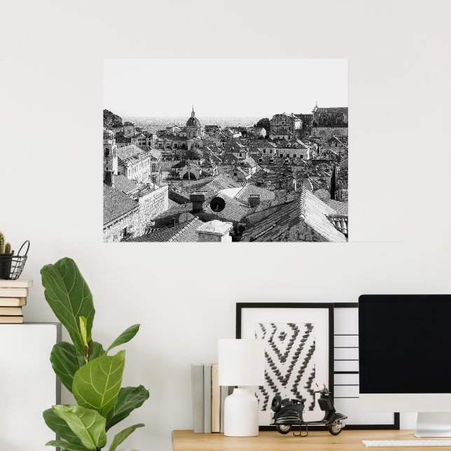 Beautiful view of Dubrovnik, Croatia Poster (Home Office)