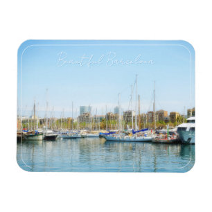 Beautiful view of marina in Spain Magnet
