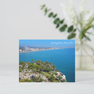 Beautiful view of Peniscola, Spain travel Holiday Postcard