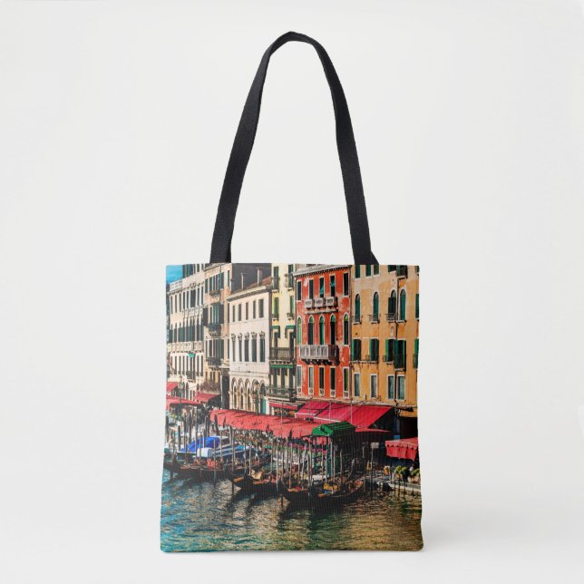 Beautiful view of water street and old buildings i tote bag (Front)