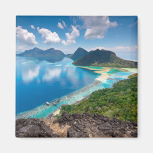 Beautiful View Top of Bohey Dulang Island Magnet