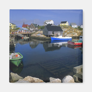 Beautiful village of Peggy's Cove with harbour Magnet