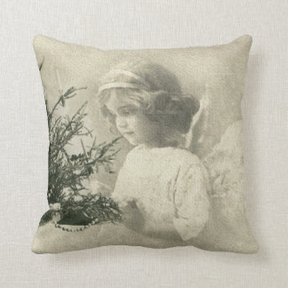 Beautiful vintage Angel Christmas print Pillow