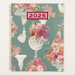 Beautiful Vintage Blue Bouquet Planner