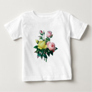 beautiful vintage botanical illustration, rose baby T-Shirt