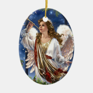 Beautiful Vintage Christmas Angel Ceramic Tree Decoration