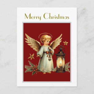 Beautiful Vintage Christmas Angel  Postcard