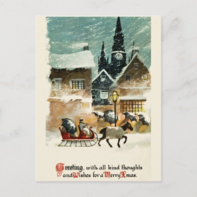Beautiful vintage Christmas card (Front)