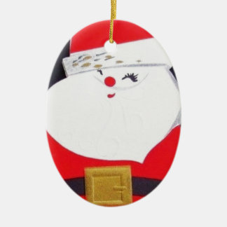 Beautiful Vintage Christmas Santa Ceramic Tree Decoration