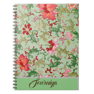 Beautiful vintage design personalised  notebook