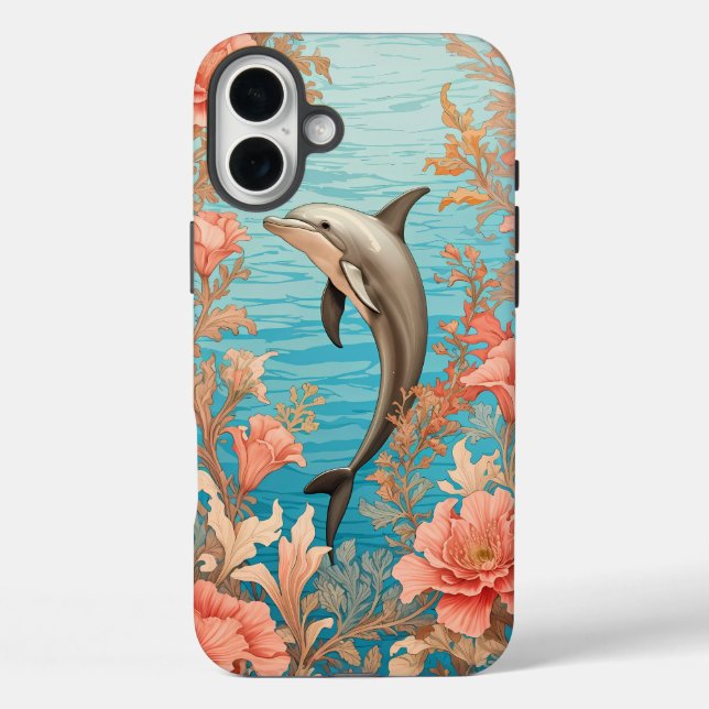 Beautiful Vintage Dolphin  Case-Mate iPhone Case (Back)
