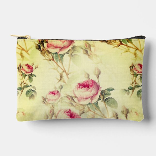 Beautiful Vintage Floral Accessory Pouch (Front)