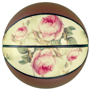 Beautiful Vintage Floral Basketball