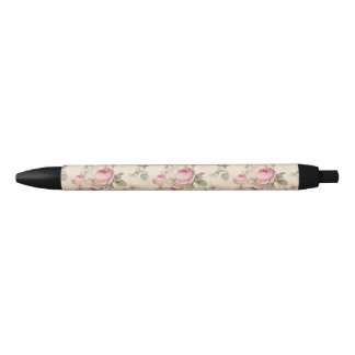 Beautiful Vintage Floral Black Ink Pen