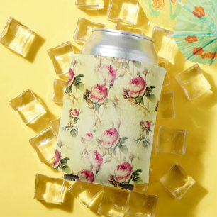 Beautiful Vintage Floral Can Cooler