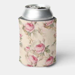 Beautiful Vintage Floral Can Cooler