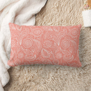 Beautiful vintage floral paisley pattern lumbar cushion