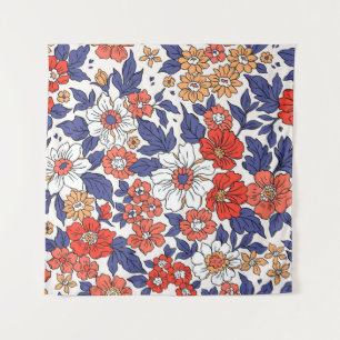 Beautiful vintage floral pattern in small realisti tapestry