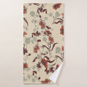 Beautiful vintage Floral pattern in the many kind Bath Towel