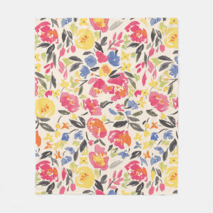 Beautiful vintage Floral pattern in the many kind Fleece Blanket