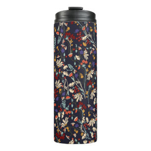Beautiful vintage Floral pattern in the many kind Thermal Tumbler