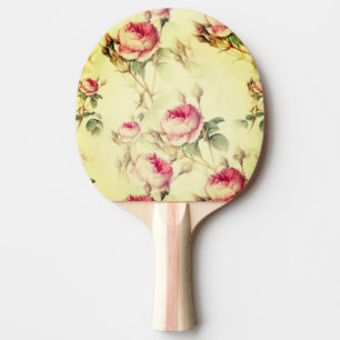 Beautiful Vintage Floral  Ping Pong Paddle