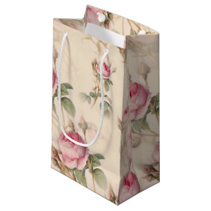 Beautiful Vintage Floral Small Gift Bag