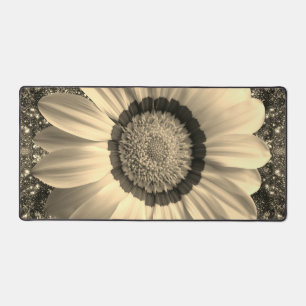 Beautiful vintage flower on abstract background   desk mat