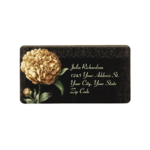 beautiful vintage flower wedding address labels