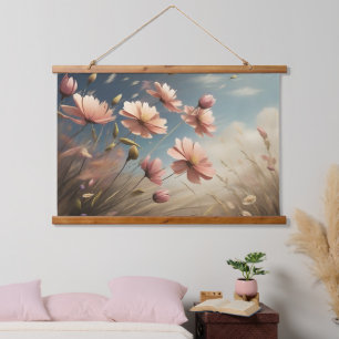 Beautiful Vintage Flowers Painting Elegance Hanging Tapestry