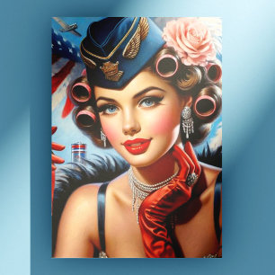 Beautiful Vintage Girl Portrait Postcard