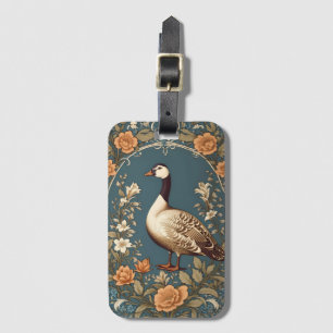 Beautiful Vintage Goose William Morris Inspired Luggage Tag