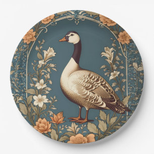 Beautiful Vintage Goose William Morris Inspired Paper Plate