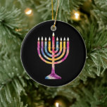 Beautiful Vintage Hanukkah Menorah Happy Hanukkah Ceramic Tree Decoration<br><div class="desc">Beautiful Vintage Hanukkah Menorah Happy Hanukkah</div>