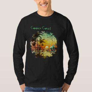 Beautiful Vintage Island Sunset 1 T-Shirt