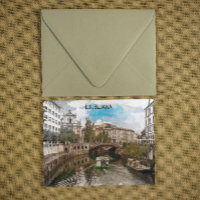 Beautiful Vintage Ljubljana Slovenia Panorama View