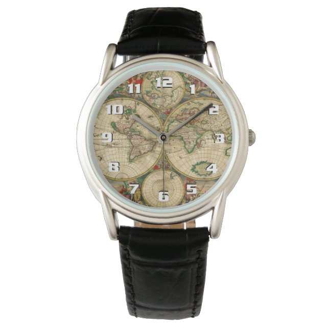Beautiful Vintage old world Map Watch (Front)