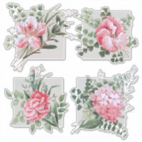 Beautiful Vintage Pink Floral | Silver BG