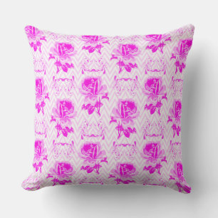 Beautiful Vintage Purple Floral Cushion