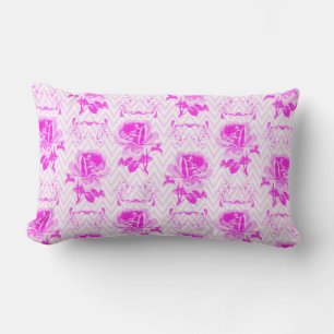 Beautiful Vintage Purple Floral Lumbar Cushion