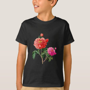 beautiful vintage red and pink rose flowers T-Shirt
