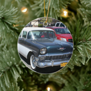 Beautiful vintage retro classic US Car Ceramic Tree Decoration
