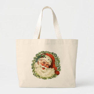Beautiful vintage Santa Large Tote Bag