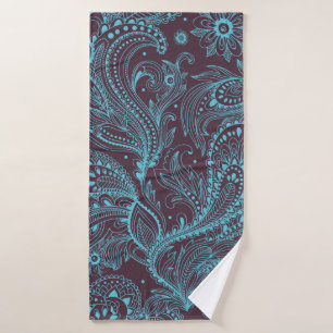 Beautiful vintage seamless ornament bath towel