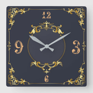 Beautiful vintage square wall clock