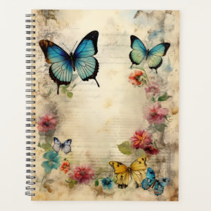 Beautiful Vintage Style Butterflies  Planner