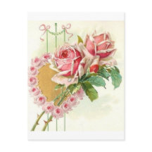 Beautiful Vintage Victorian Roses Valentine