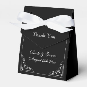 Beautiful vintage wedding black gala party favour box