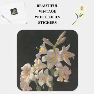 Beautiful Vintage White Easter Lilies Sticker
